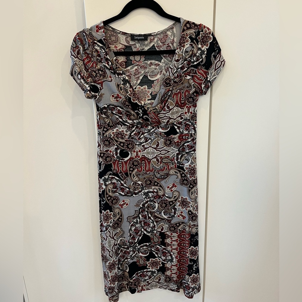 NEW! Sinequanone Paisley Print French Short Dress  - Size Small